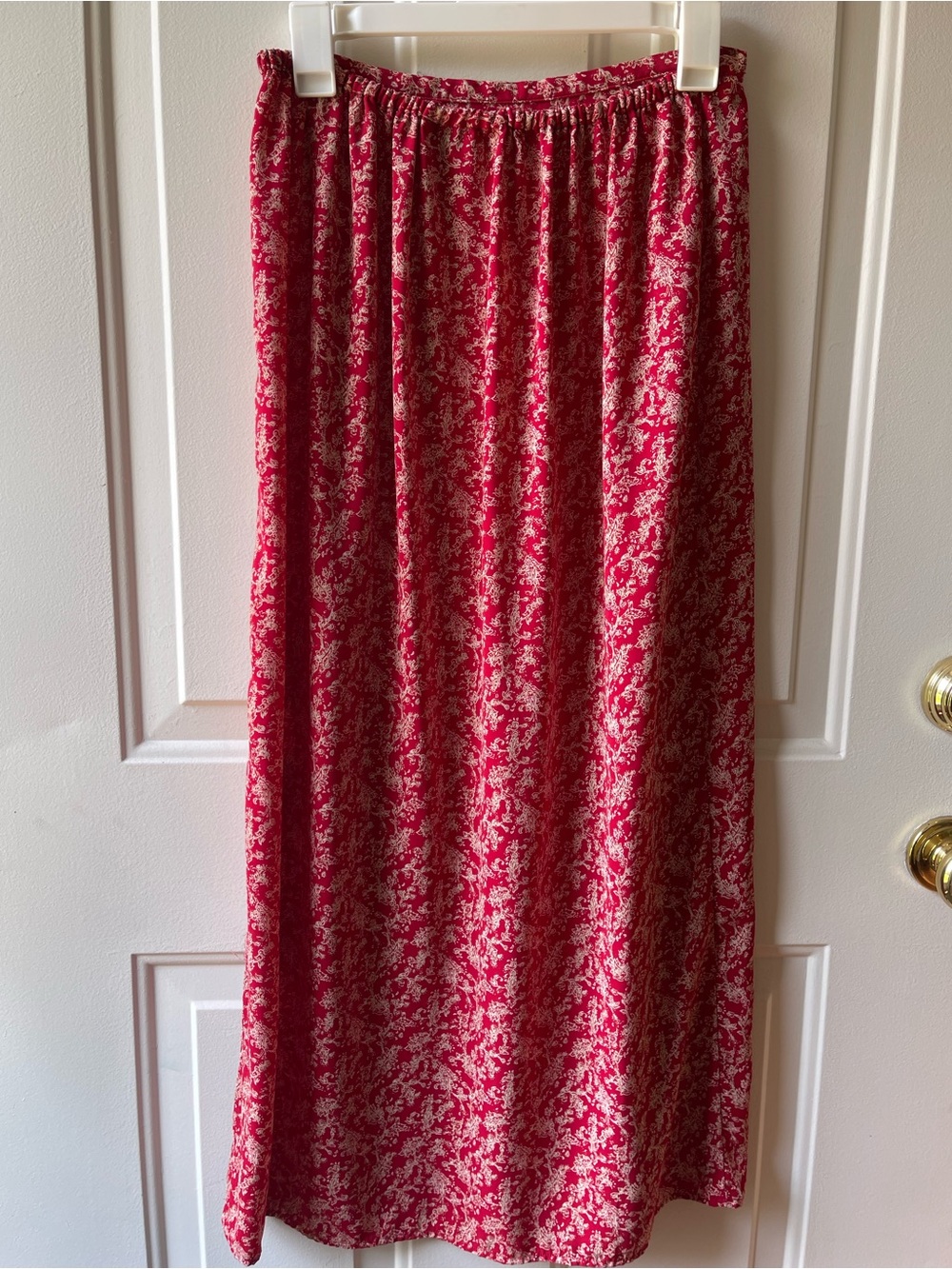 Norton McNaughton Red Floral Maxi Skirt